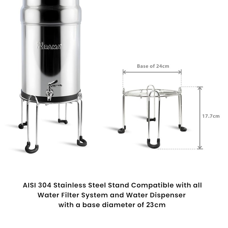 RAMA RAMA Premium Stainless Steel Stand for 12 Litre Gravity Water Filters – Durable & Stylish Purifier Support - Image 2