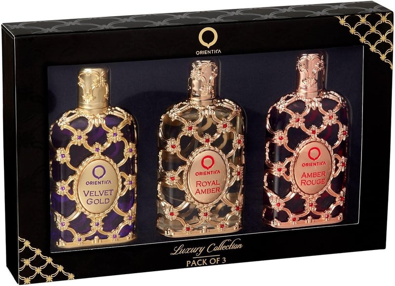 Orientica Luxury Collection 3-Pc Gift Set Eau De Parfum - Amber Rouge, Royal Amber, Velvet Gold