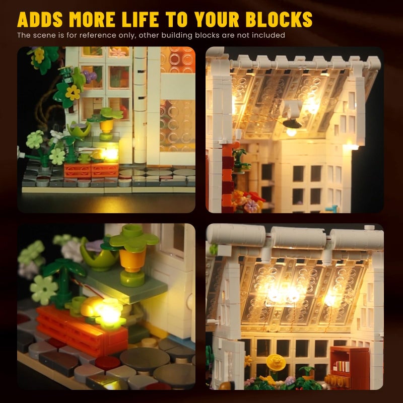 JMBricklayer LED Light Kit Building Blocks Set, 2x6 Light Up Bricks with Light-Sensing Mode, DIY Lighting Accessories Decoration Toys Compatible with Major Brands - Image 2