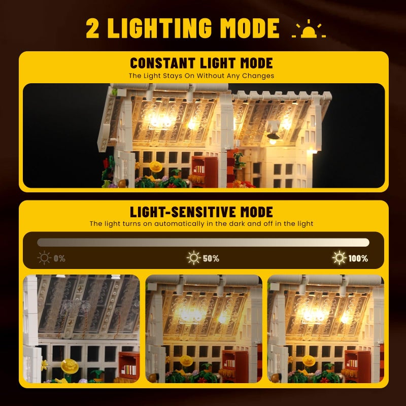 JMBricklayer LED Light Kit Building Blocks Set, 2x6 Light Up Bricks with Light-Sensing Mode, DIY Lighting Accessories Decoration Toys Compatible with Major Brands - Image 3
