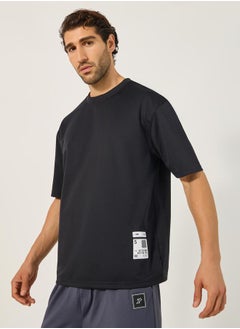 Styli Ultra Lightweight Textured Badge Detail T-Shirt  - Image 1