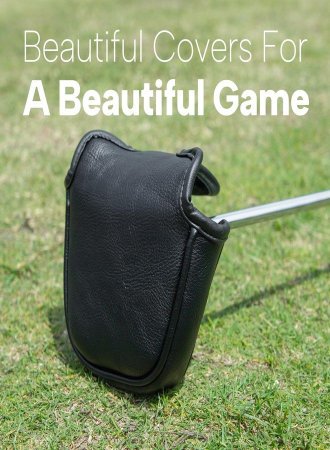 brdejc Golf Putter Cover Leather Mallet Putter Headcover Golf Club Covers with Magnetic Closure for Most Brand (for Mallet) - Image 4
