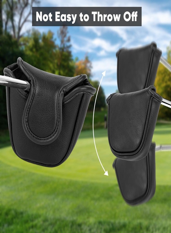 brdejc Golf Putter Cover Leather Mallet Putter Headcover Golf Club Covers with Magnetic Closure for Most Brand (for Mallet) - Image 5