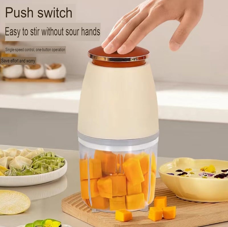 Rasdion Nutri-chop Chopper for Kitchen | Meat Grinder Chop and Mince Vegetables, Meat, Blends Dips | 700ml | 350 Watt Vegetable Chopper Electric | Food Processor - Pearl - Image 3
