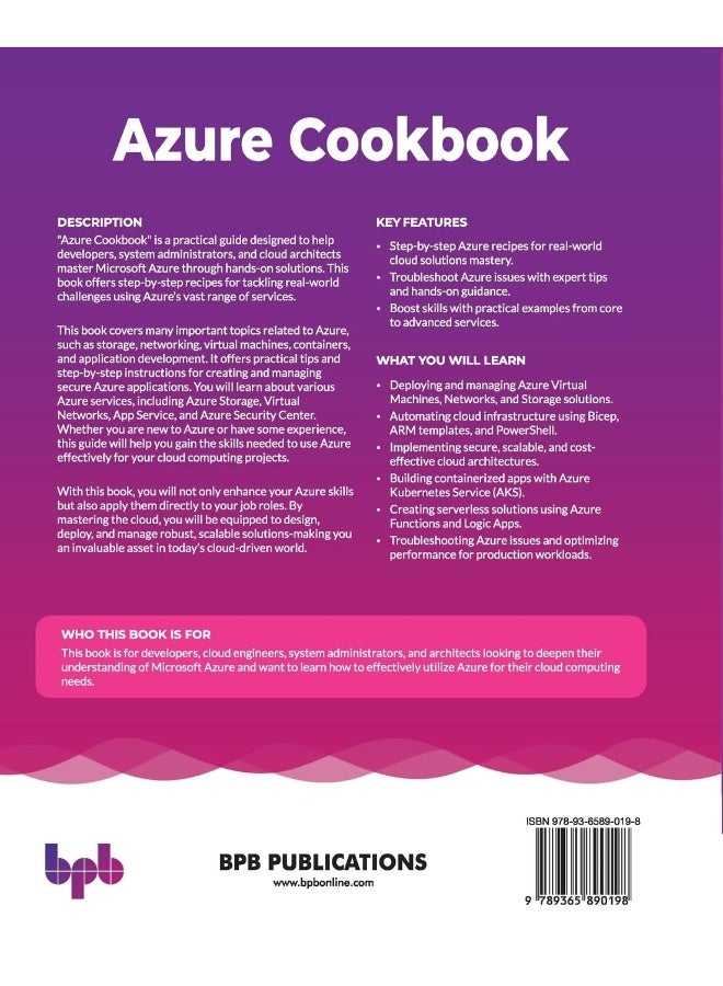 Azure Cookbook: Essential recipes for cloud automation and secure cloud solutions (English Edition) - Image 2