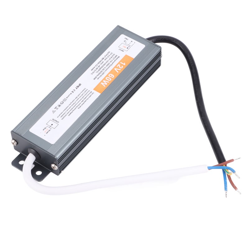 60W IP67 Ultra-Thin Waterproof Power Supply - Safe Reliable Corrosion-Resistant LED Driver for Outdoor Wiring Installation & Indoor LED Lighting - Image 1