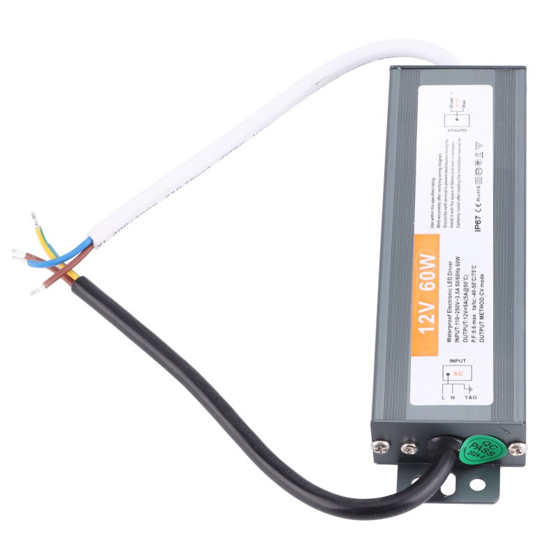 60W IP67 Ultra-Thin Waterproof Power Supply - Safe Reliable Corrosion-Resistant LED Driver for Outdoor Wiring Installation & Indoor LED Lighting - Image 4