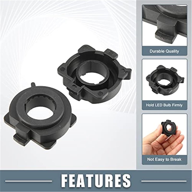 QASULER H7 LED Headlight Bulb Adapter Socket - Image 2