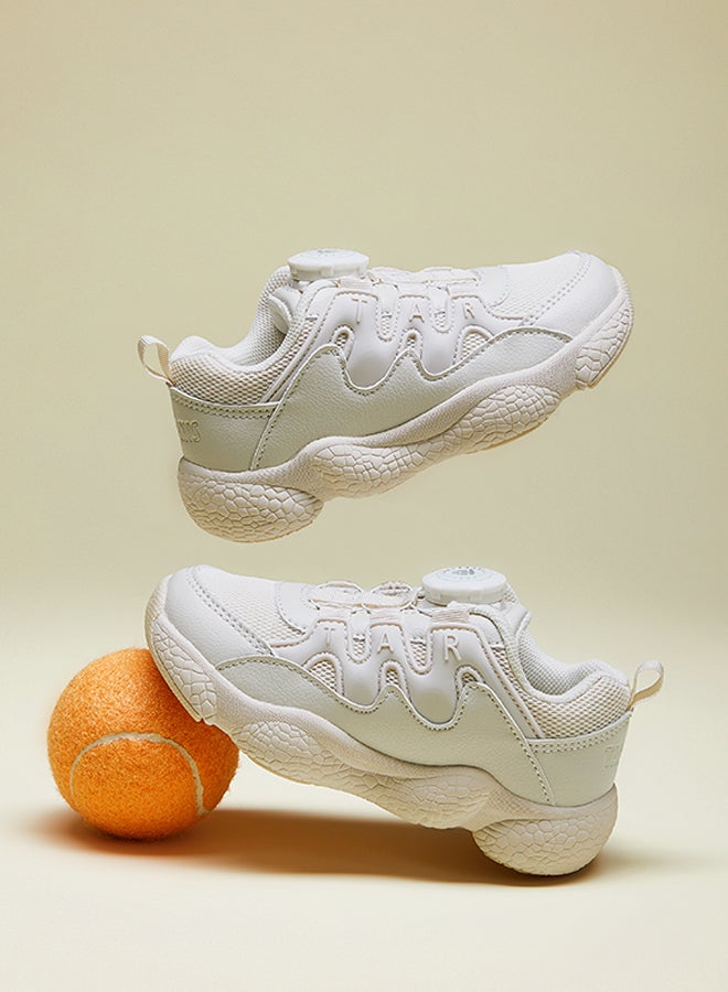 تارانيس حذاء تارانيس للأطفال بمقبض أبيض - حذاء رياضي أنيق للأطفال الصغار - أبيض بالكامل - Image 1