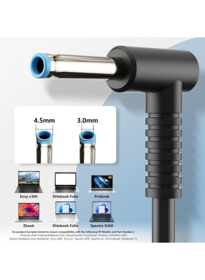 شاحن طاقة AC بقدرة 65 واط / 45 واط متوافق مع أجهزة HP ProBook 450 و430 و440 و445 و640 و650 من الجيل G1 إلى G8، محول طاقة للكمبيوتر المحمول (PPP009A) - Image 2