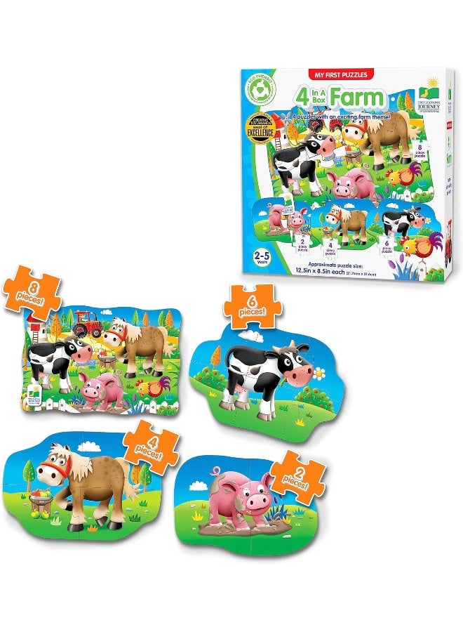 The Learning Journey - My First 4-In-A-Box Puzzle - Farm - Image 1