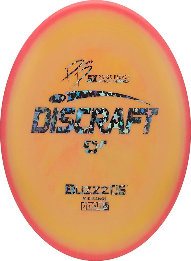 قرص غولف متوسط المدى من نوع Discraft ESP Buzzz OS بتوقيع بايج بيرس، بوزن 175-176 غرام.