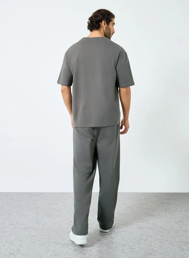 Styli Styli Chicago Print Oversized T-Shirt and Joggers Co-ords