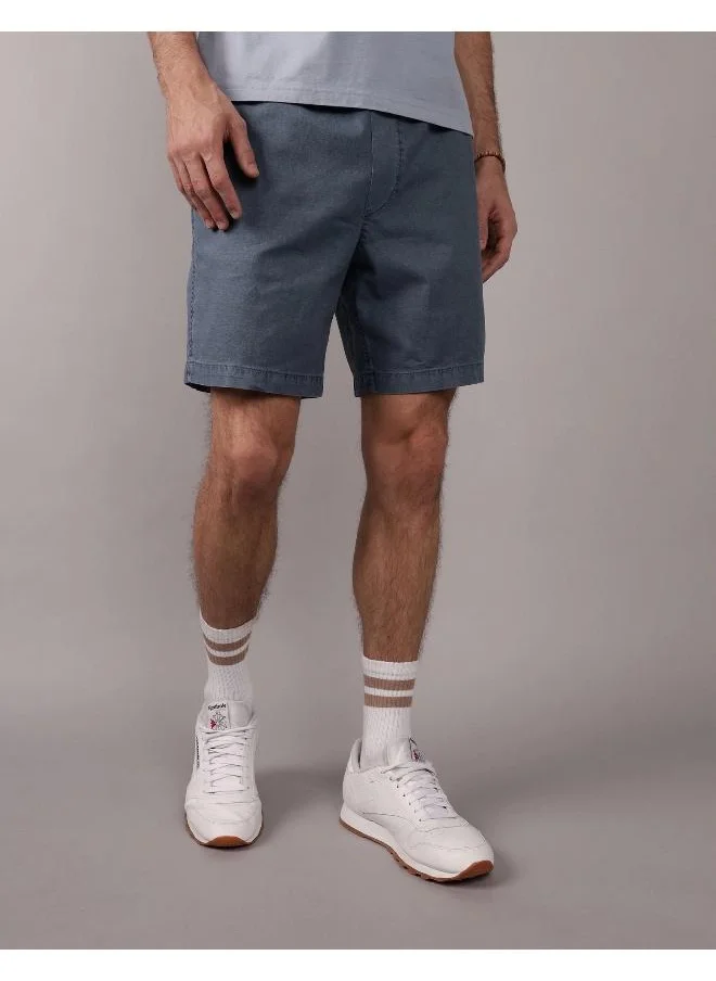 American Eagle AE Flex 8" Lived-In Linen-Blend Trekker Short