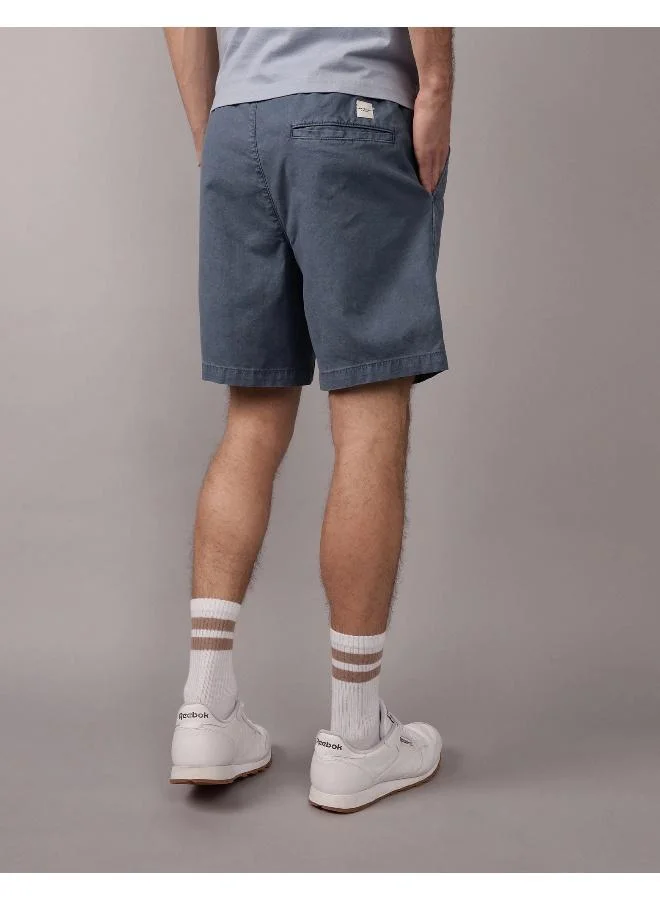 American Eagle AE Flex 8" Lived-In Linen-Blend Trekker Short