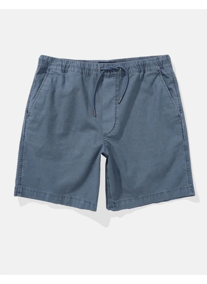 American Eagle AE Flex 8" Lived-In Linen-Blend Trekker Short