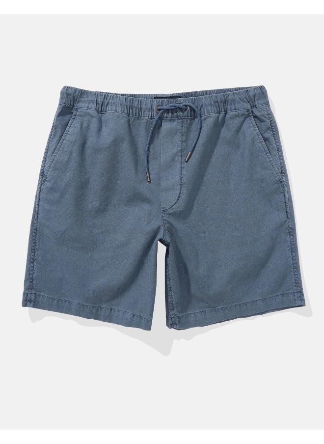 American Eagle - AE Flex 8" Lived-In Linen-Blend Trekker Short - Image 1