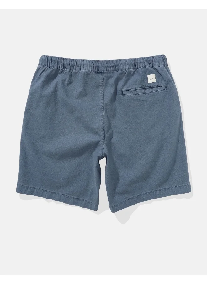 American Eagle AE Flex 8" Lived-In Linen-Blend Trekker Short