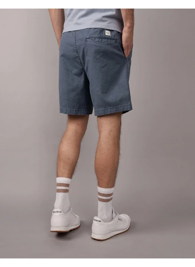 American Eagle AE Flex 8" Lived-In Linen-Blend Trekker Short