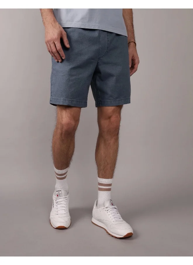 American Eagle AE Flex 8" Lived-In Linen-Blend Trekker Short