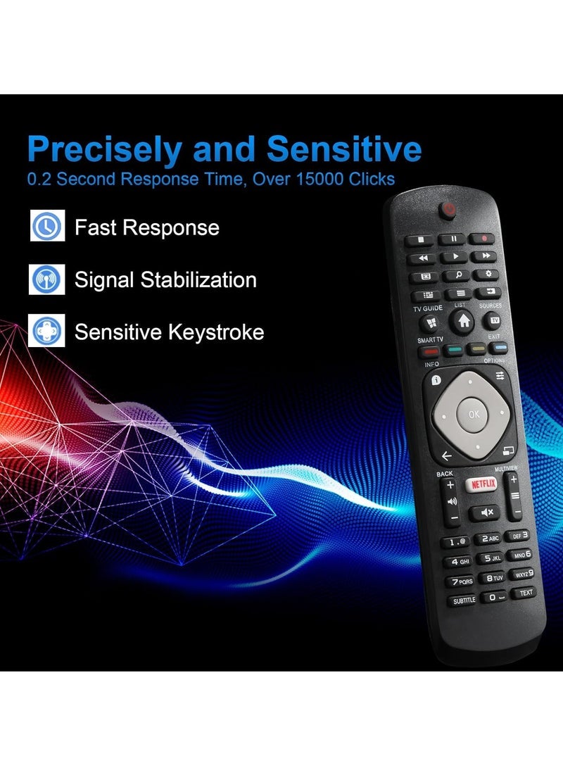 PopZa Universal Replacement Remote Control Compatible with All Philips Smart TV TVs with battery - Image 5