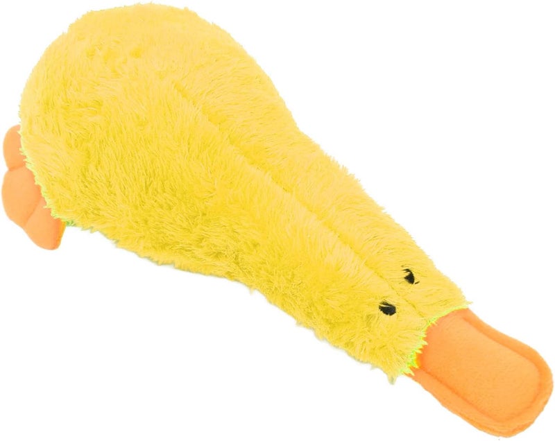 Yosoo Squeaky Plush Dog Toys Soft Duck Shape Interactive Chew Toy for Dogs Puppies (Yellow) - Image 4
