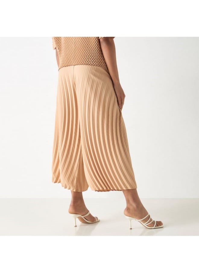 2Xtremz - 2Xtremz Textured Wide Leg Wrap Pants with Tie-Ups - Image 1