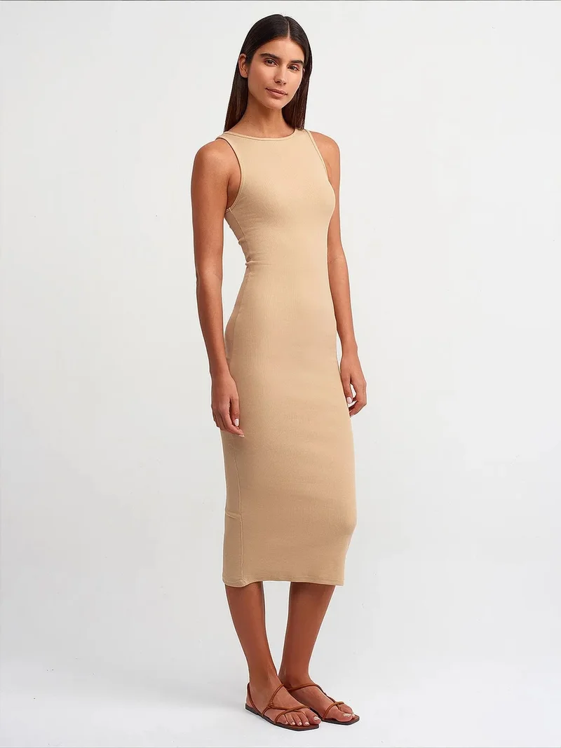 DILVIN Cotton Elastane Maxi Dress
