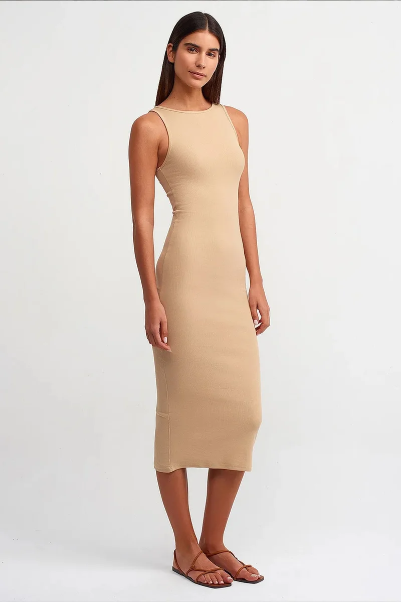 DILVIN Cotton Elastane Maxi Dress