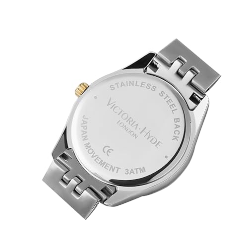 VICTORIA HYDE Silver and Gold Womens Watch, Stainless Steel Two Tone Watches for Women - Image 5
