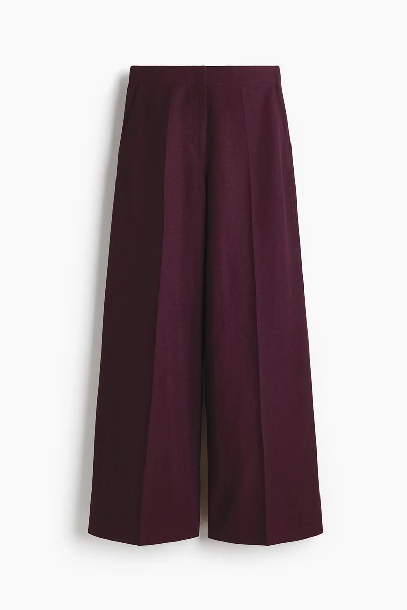 H&M Tailored linen-blend trousers