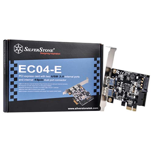 SilverStone بطاقة PCI Express من Silverstone Tek مع منفذين USB 3.0 خارجيين وموصل داخلي مزدوج 19 دبوس (EC04-E) - Image 4