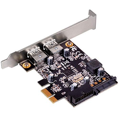 SilverStone بطاقة PCI Express من Silverstone Tek مع منفذين USB 3.0 خارجيين وموصل داخلي مزدوج 19 دبوس (EC04-E) - Image 1