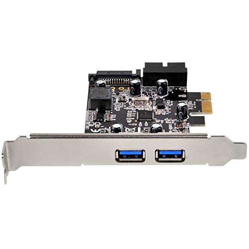 SilverStone بطاقة PCI Express من Silverstone Tek مع منفذين USB 3.0 خارجيين وموصل داخلي مزدوج 19 دبوس (EC04-E) - Image 5