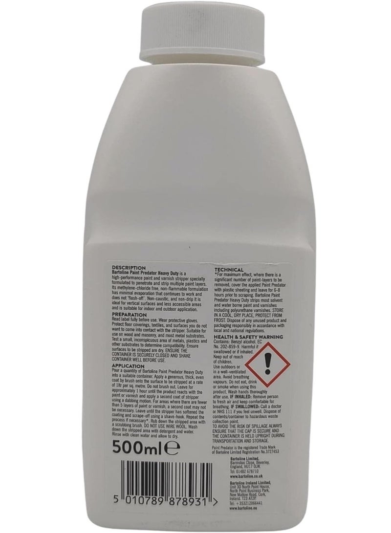 Bartoline Paint Predator Heavy Duty Paint and Varnish Stripper 500ml - High Performance Paint Remover - by Bartoline 1876 Professional Range - Image 4