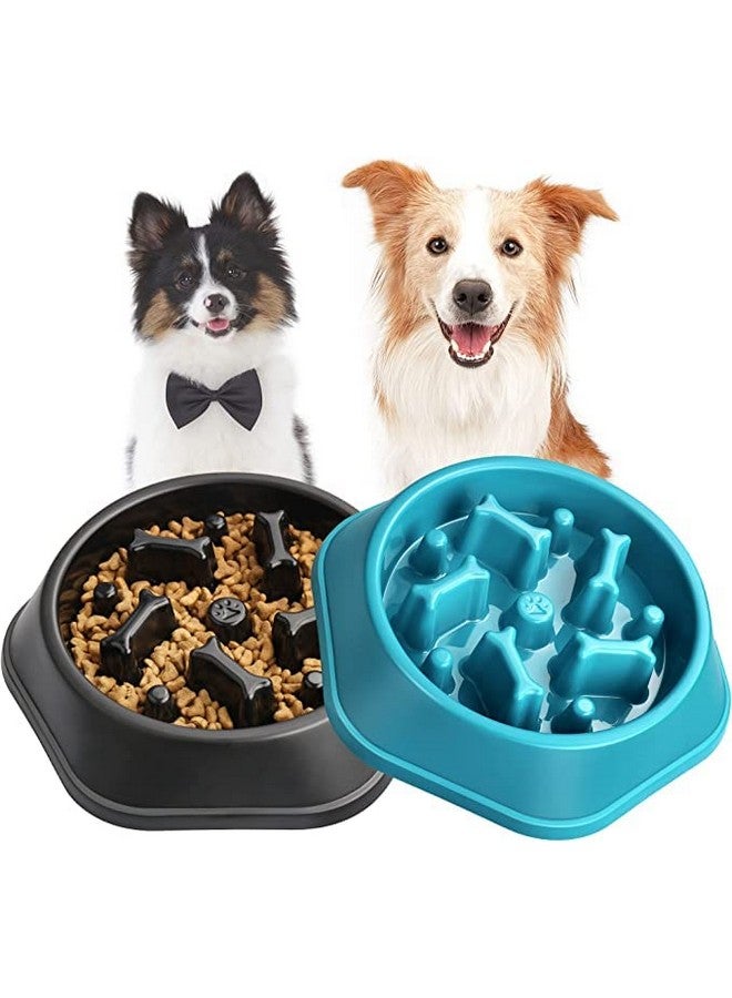 وعاء طعام بطيء مضاد للاختناق للكلاب، وعاء تفاعلي لمنع الانتفاخ، وعاء طعام غير قابل للانزلاق للكلاب | وعاء ألغاز للكلاب (اللون حسب المتوفر) - عبوة من قطعة واحدة - Image 1