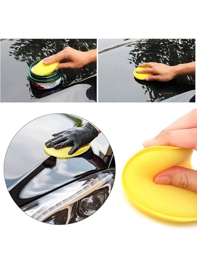 UREVO 12-Pack Car Wax Applicator Sponges, High-Density Circular Foam Pads for Polishing & Buffing, Soft Microfiber Cleaning Sponge for Car Detailing, Auto Waxing - Image 3