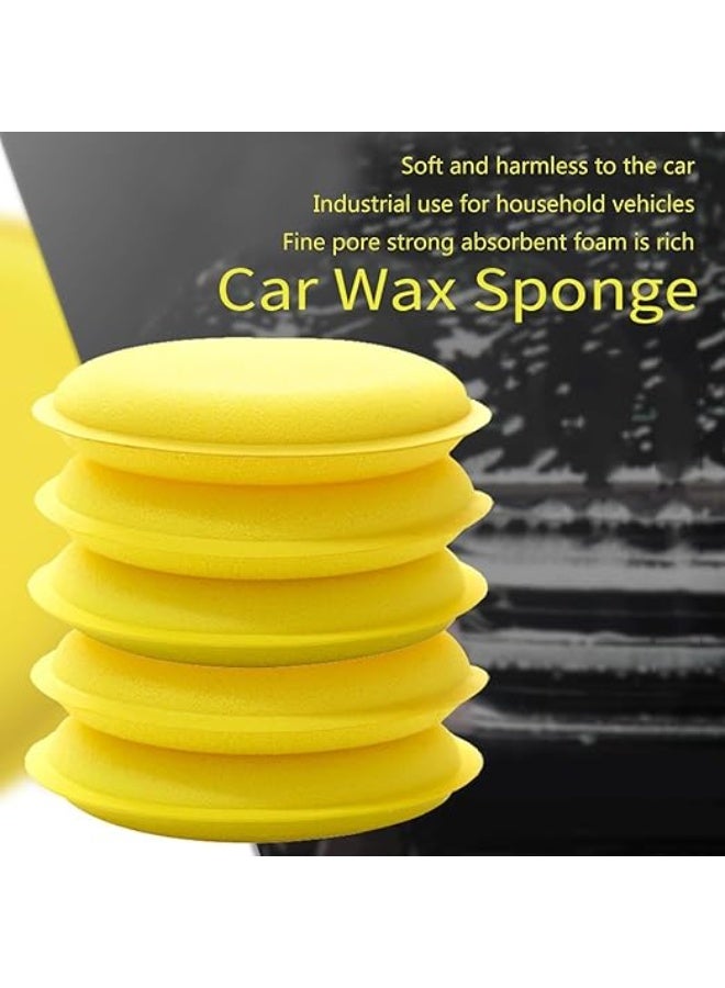 UREVO 12-Pack Car Wax Applicator Sponges, High-Density Circular Foam Pads for Polishing & Buffing, Soft Microfiber Cleaning Sponge for Car Detailing, Auto Waxing - Image 4