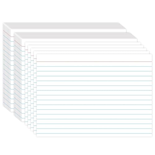 KTFNOMES White Index Cards 5x7, Ruled Index Cards, Flash Cards for Studying, File Note Cards, Study Cards, Flash Cards, 100 Pcs Lined Index Flashcards for Office and School Supplies - Image 1