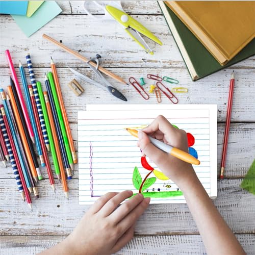 KTFNOMES White Index Cards 5x7, Ruled Index Cards, Flash Cards for Studying, File Note Cards, Study Cards, Flash Cards, 100 Pcs Lined Index Flashcards for Office and School Supplies - Image 5