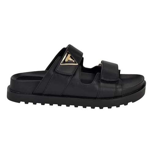 Guess Women's FABULA Flat Sandal, Black 001, 8 - Image 5