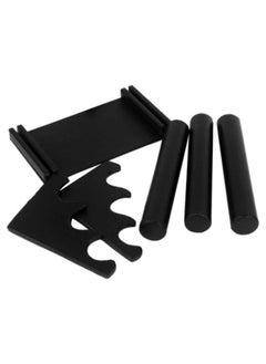 ZCM-HAPPY Black Leather Three Layer Jewelry Stand Display, Elegant Display for Bracelets, Necklaces and Wrist Watches, Jewellery Organizer  - Image 5