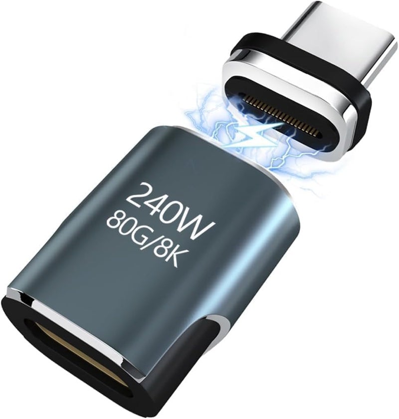 ETZIN USB-C Magnetic Adapter - 1 Pack 240W USB-C Adapter with 80GB/s Transfer Speed, Compatible with Laptops, Tablets and Mobile Phones EPL-1555CC - Image 1