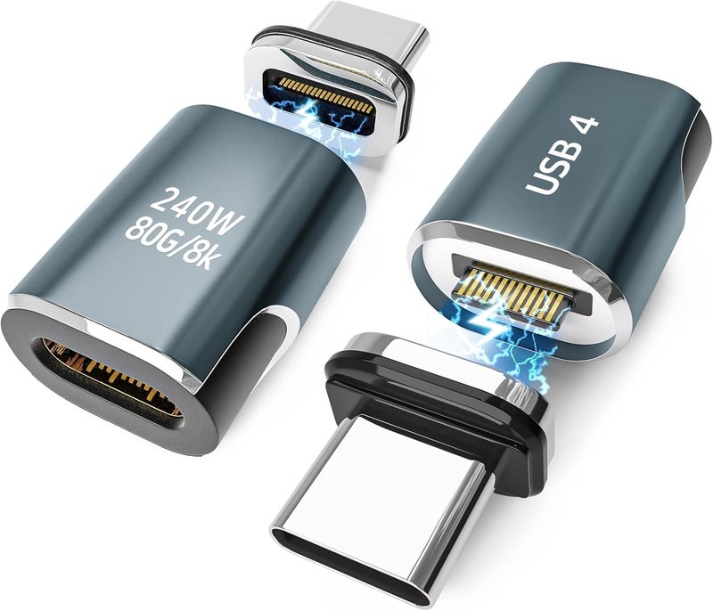 ETZIN USB-C Magnetic Adapter - 1 Pack 240W USB-C Adapter with 80GB/s Transfer Speed, Compatible with Laptops, Tablets and Mobile Phones EPL-1555CC - Image 2