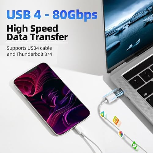ETZIN USB-C Magnetic Adapter - 1 Pack 240W USB-C Adapter with 80GB/s Transfer Speed, Compatible with Laptops, Tablets and Mobile Phones EPL-1555CC - Image 5