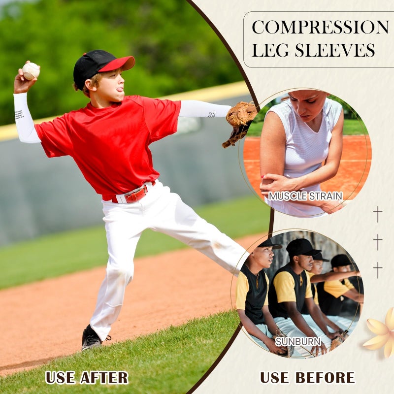 Bunnycool 2 Pairs Cross Arm Sleeve Christian Compression Arm Sleeve Youth Football Baseball Volleyball(White,Black,13-18years,Proverbs 3:5) - Image 3