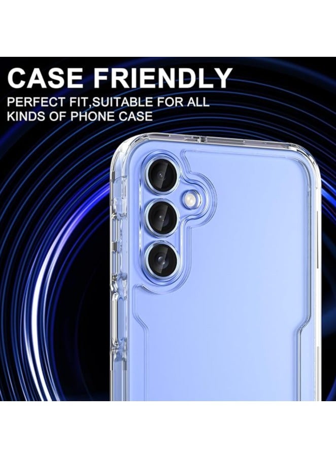 QIRG For Samsung Galaxy A55 5G Camera Lens Protector, Individual Tempered Glass Camera Screen Protector Metal Ring Lens Cover for Samsung Galaxy A55 , 1 Set (Blue) - Image 5