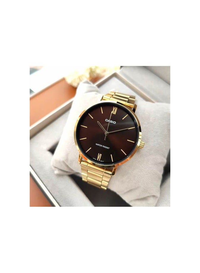 كاسيو ساعة أنالوج رجالي لون ذهبي MTP-VT01G-5BUDF - Image 2