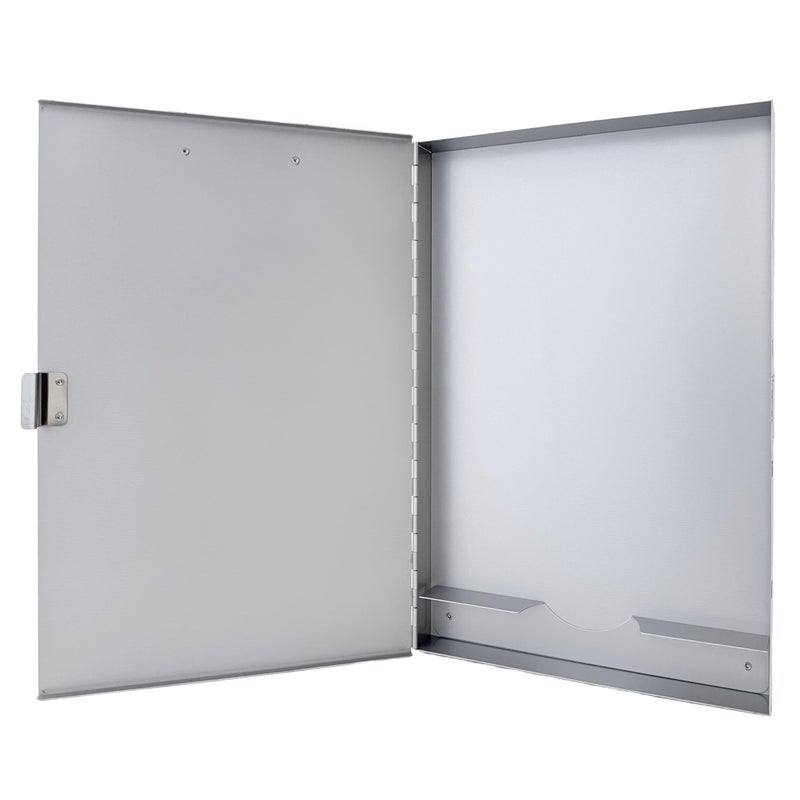 Saunders Metal Clipboard with Storage, Silver Single Layer Nursing Clipboard Folio, Letter Size Paper Organizer, Slim Steel Clip, Side-Open Form Holder for Office, School & Work - Made in USA - Image 4