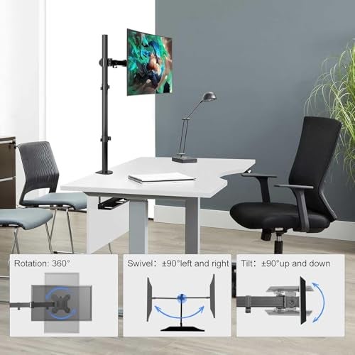 Gadget Wagon Long Pole Laptop Desk Arm with Clamp and Grommet, Swivel and Tilt Function 31.5 inches - Image 3